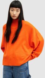 AllSaints pulover ASHA culoarea portocaliu, călduros, cu guler PPYH-SWD0M7_28X