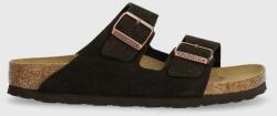 Birkenstock papuci din piele Arizona femei, culoarea maro, 1027083 PPYH-KLD039_88X