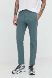 HUGO BOSS pantaloni barbati, culoarea verde, mulata PPYY-SPM0O4_77X