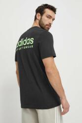 Adidas tricou din bumbac bărbați, culoarea gri, cu imprimeu IX4452 PPYH-TSM0FR_90X