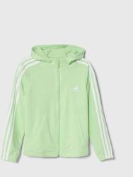 Adidas bluza copii culoarea verde, cu glugă, cu imprimeu PPYH-BLB04P_70X