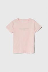 Pepe Jeans tricou de bumbac pentru copii NINA culoarea roz PPYH-TSG0IE_30X