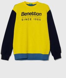 Benetton hanorac de bumbac pentru copii culoarea galben, modelator PPYH-BLB05N_11X