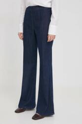 United Colors of Benetton pantaloni femei, culoarea albastru marin, evazati, high waist PPYH-SJD0F7_59X