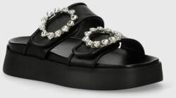 Chiara Ferragni papuci Sandal Infinity Love femei, culoarea negru, cu platforma, CF3365_001 PPYH-KLD0AR_99X