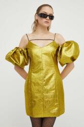 Stine Goya rochie culoarea galben, mini, drept SG5549 PPYH-SUD0LL_11X