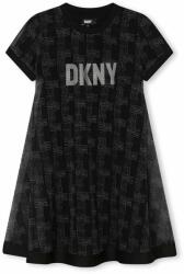 DKNY rochie fete culoarea negru, mini, evazati PPYH-SUG03U_99X