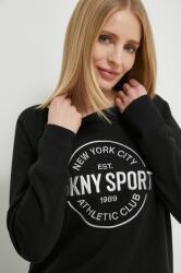 DKNY bluza femei, culoarea negru, cu imprimeu PPYH-BLD01A_99X