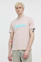 Hugo tricou din bumbac bărbați, culoarea roz, cu imprimeu 50515282 PPYH-TSM0U6_03X