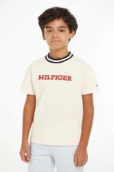 Tommy Hilfiger tricou copii culoarea bej, cu imprimeu PPYH-TSB0LO_01X