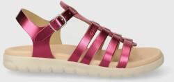 Geox sandale din piele pentru copii SANDAL SOLEIMA culoarea violet PPYH-OBG09G_40X