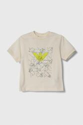 Giorgio Armani tricou de bumbac pentru copii culoarea bej, cu imprimeu PPYH-TSB093_01X
