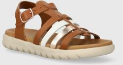 Geox sandale din piele pentru copii SOLEIMA culoarea maro PPYH-OBG09J_82X