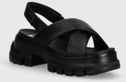 Tommy Jeans sandale TJW CHUNKY CITY SANDAL femei, culoarea negru, cu platforma, EN0EN02525 PPYH-OBD1YB_99X