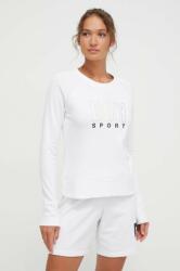 DKNY bluza femei, culoarea alb, cu imprimeu PPYH-BLD045_00X