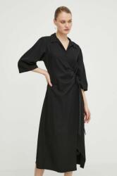 Samsøe Samsøe rochie din amestec de in culoarea negru, midi, evazati PPYH-SUD0PK_99X