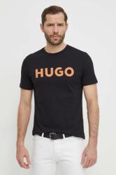 Hugo tricou din bumbac bărbați, culoarea negru, cu imprimeu 50513309 PPYH-TSM0U1_99X