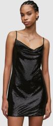 AllSaints rochie Haddi culoarea negru, mini, mulata PPYH-SUD0P1_99X