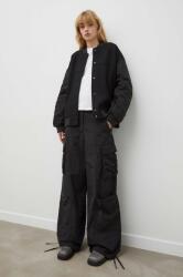 2NDDAY pantaloni femei, culoarea negru, lat, high waist PPYH-SPD06L_99X