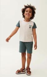 Liewood tricou de bumbac pentru copii Apia Placement Shortsleeve T-shirt culoarea turcoaz, cu imprimeu PPYH-TSK018_60X