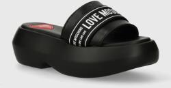 Love Moschino papuci femei, culoarea negru, cu platforma, JA28107I0IIX700A PPYH-KLD0WC_99X