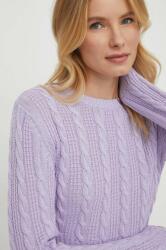 Benetton pulover de bumbac culoarea violet, light PPYH-SWD0EO_04X
