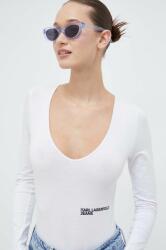 Karl Lagerfeld Jeans body femei, culoarea alb PPYH-BUD030_00X