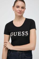 Guess tricou femei, culoarea negru 9BYX-TSD1FL_99X