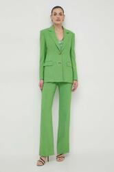Boss pantaloni femei, culoarea verde, drept, high waist 50511972 PPYH-SPD0HR_77X