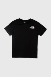 The North Face tricou de bumbac pentru copii REDBOX TEE (BACK BOX GRAPHIC) culoarea negru, cu imprimeu PPYH-TSB0HU_99X