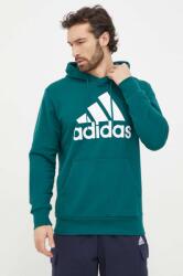 Adidas hanorac de bumbac bărbați, culoarea verde, cu glugă, cu imprimeu IS1354 PPYH-BLM09H_77X