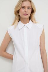 HUGO BOSS cămașă femei, culoarea alb, cu guler clasic, regular 50521399 PPYH-BDD06Z_00X