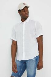 HUGO BOSS cămașă de in culoarea alb, cu guler clasic, regular 50515156 PPYH-KDM09I_00X