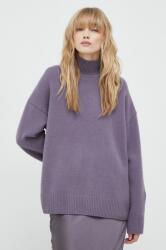 Samsøe Samsøe pulover de lana femei, culoarea violet, călduros, cu turtleneck PPYH-SWD01P_48X