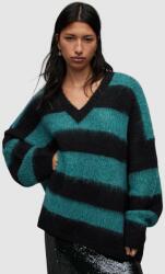 AllSaints pulover din amestec de lana LOU SPARKLE VNECK femei, culoarea negru PPYY-SWD0HA_99C