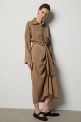 ANSWEAR rochie culoarea maro, midi, drept BBYH-SUD09N_82X