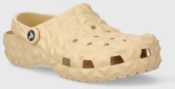Crocs papuci Classic Geometric Clog culoarea bej, 209563 PPYH-KLU01E_08X