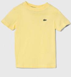 Lacoste tricou de bumbac pentru copii culoarea galben, neted PPYH-TSK04C_10X