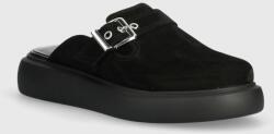 Vagabond Shoemakers papuci din piele BLENDA femei, culoarea negru, cu platforma PPYH-KLD026_99X