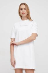 Calvin Klein rochie din bumbac culoarea alb, mini, drept K20K207003 PPYH-SUD1G1_00X
