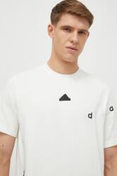 Adidas tricou din bumbac bărbați, culoarea bej, cu imprimeu IS1992 PPYH-TSM0DT_01X