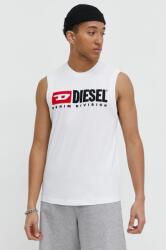 Diesel tricou din bumbac barbati, culoarea alb 99KK-TSM29R_00X