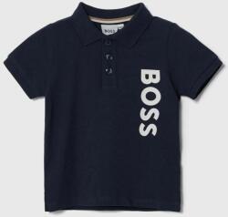 HUGO BOSS tricouri polo din bumbac pentru bebeluși culoarea albastru marin, cu imprimeu PPYH-POB00D_59X