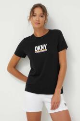 DKNY tricou femei, culoarea negru PPYH-TSD05Y_99X