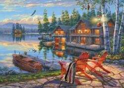 Schmidt Spiele 58530 - The banks of Loon Lake, New York - 1000 db-os puzzle (58530)