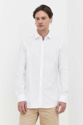 HUGO BOSS cămașă din bumbac bărbați, culoarea alb, cu guler clasic, slim 50513916 PPYH-KDM0A4_00X