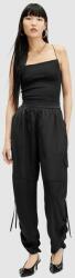 AllSaints pantaloni femei, culoarea negru, lat, high waist PPYH-SPD10L_99X