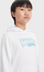 Levi's bluza copii LVB PALM BATWING FILL HOODIE culoarea alb, cu glugă, cu imprimeu PPYH-BLK043_00X