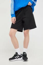 adidas pantaloni scurți femei, culoarea negru, uni, high waist IW1253 PPYH-SZD04L_99X