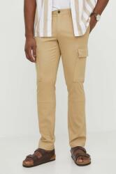 Michael Kors pantaloni barbati, culoarea bej, drept PPYH-SPM0FR_02X